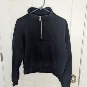 Abercrombie And Fitch Cropped Half-Zip Sweater Size Medium
